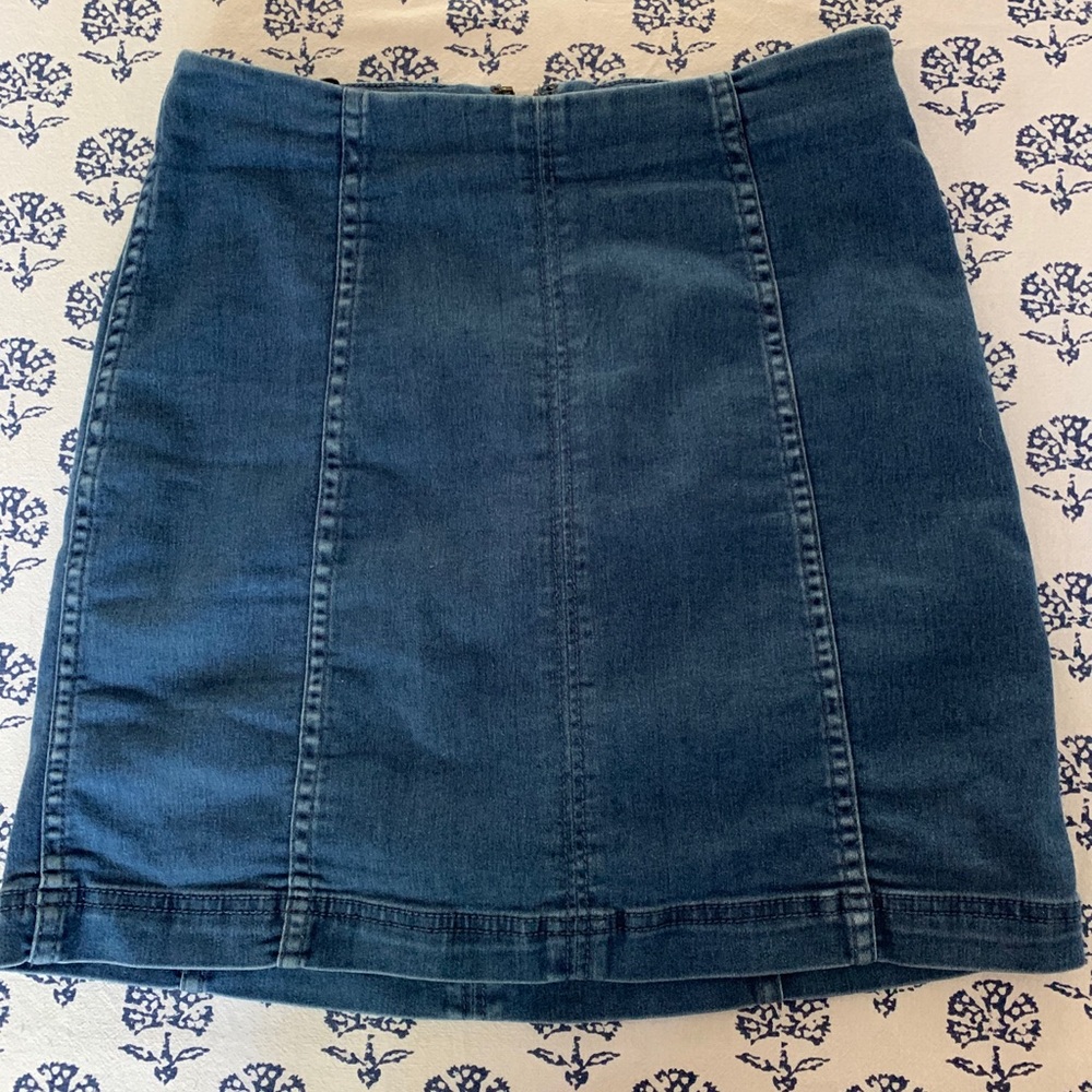 Free People Modern Femme Denim Skirt